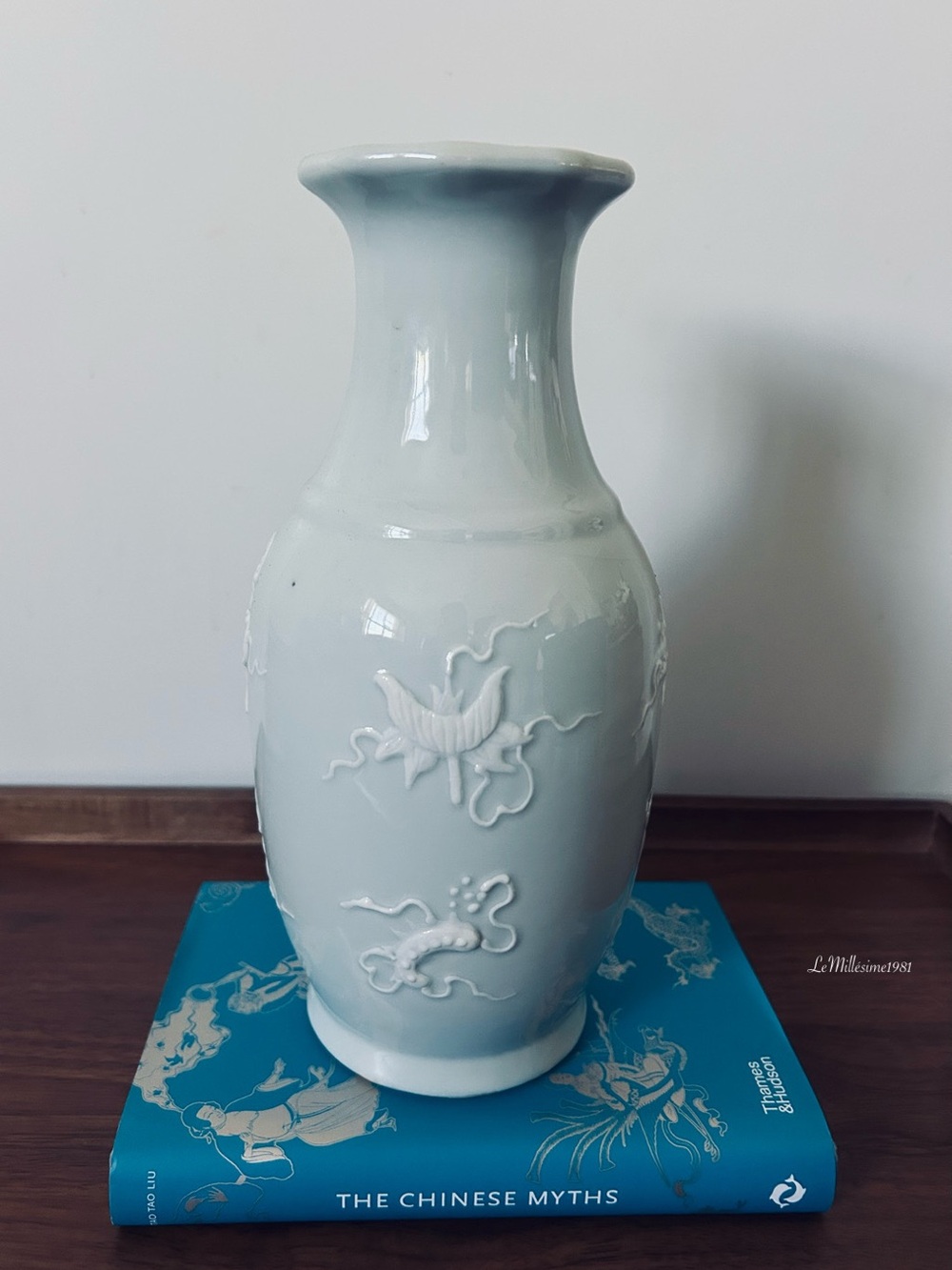 Vintage Chinese Blanc de Chine Porcelain Lamp Base 10” Buddhist Eight Auspicious